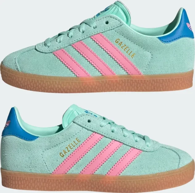 adidas Gazelle clear mint/bliss pink/bright blue (Junior)