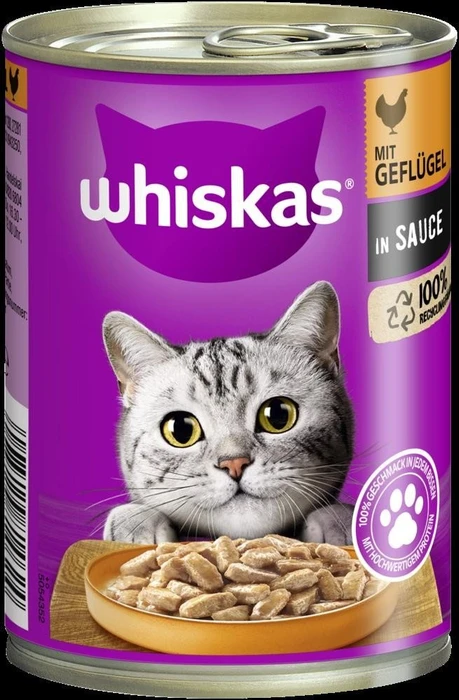 Whiskas Adult Dose Geflügel in Sauce, 4.80kg (12x 400g)