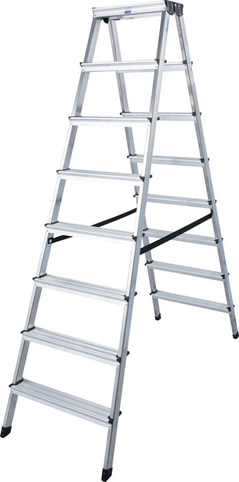 Krause Dopplo Alu 2-tlg. Stehleiter, 2x 8 Stufen