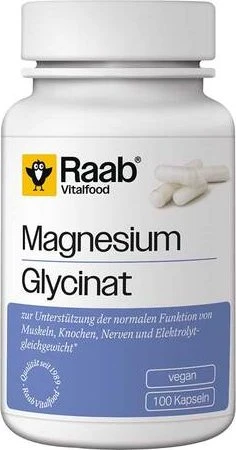 Raab Vitalfood Magnesiumglycinat Kapseln, 100 Stück