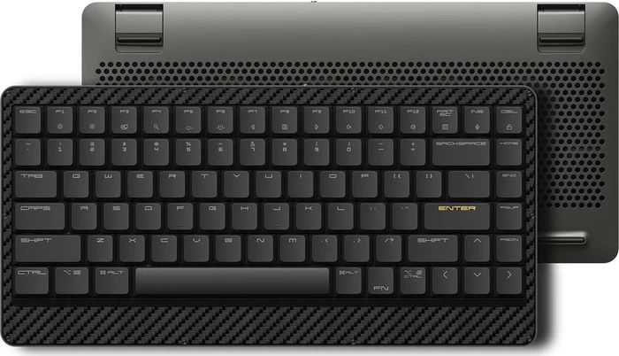 Lofree Edge, Volcano Grey, LEDs weiß, Kailh LOW PROFILE POM 2.0, USB/Bluetooth, US