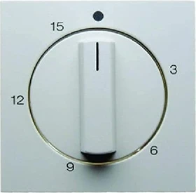 Berker S.1/B.3/B.7 Zentralstück für mechanische Zeitschaltuhr, polarweiß glänzend