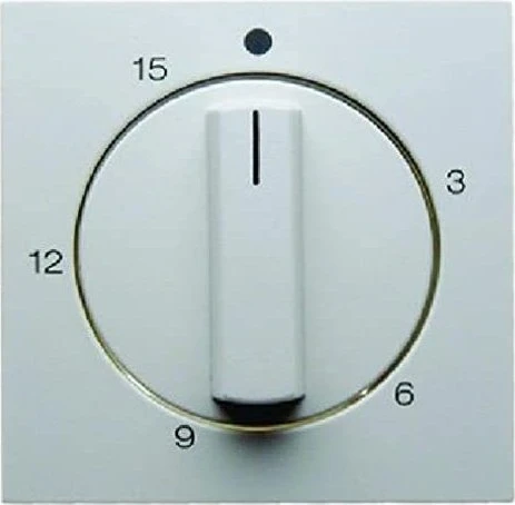 Berker S.1/B.3/B.7 Zentralstück für mechanische Zeitschaltuhr, polarweiß glänzend