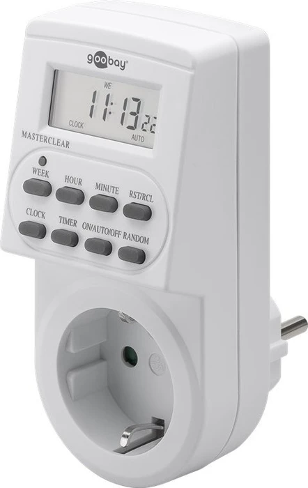 Wentronic goobay digitale Wochenzeitschaltuhr, IP20, weiß (51277)