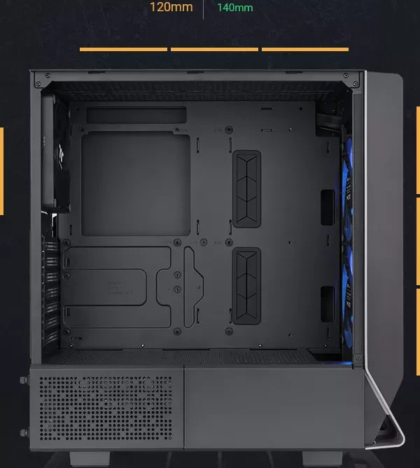 Thermaltake Ceres 300 TG ARGB, schwarz, Glasfenster