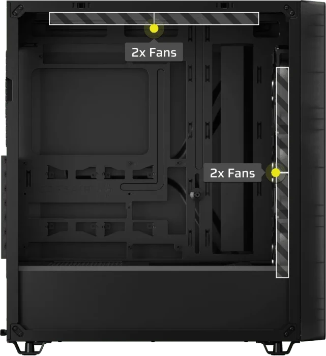 Corsair 3200D RS Smoke, grau, Glasfenster