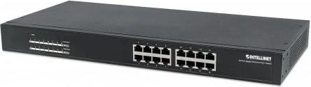 Intellinet Rackmount Gigabit Switch, 16x RJ-45, 220W PoE+