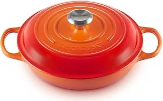 Le Creuset Gourmet-Profitopf Bräter aus Gusseisen rund 26cm 2.2l ofenrot