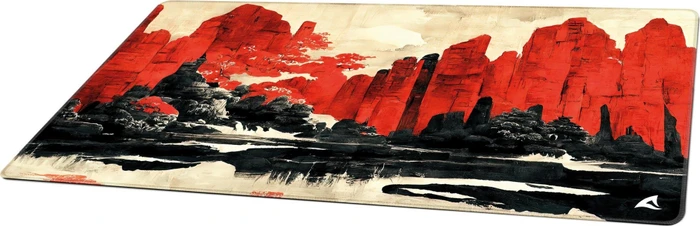Sharkoon Skiller SGP40 D11, Mouse Mat, 1000x500mm, Traditional Red Black Japanese Ink