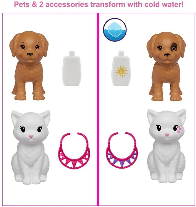 Mattel Barbie - Color Reveal Puppe Strand und Party mit 25 Überraschungen