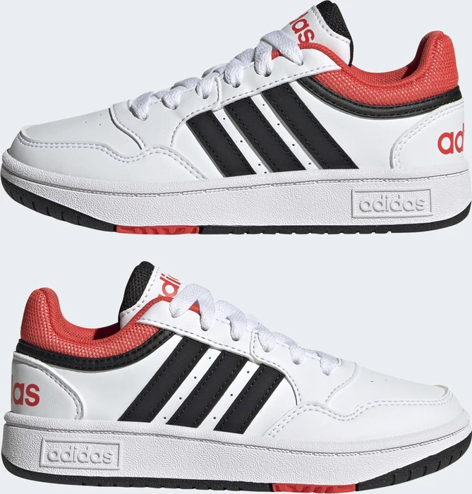 adidas Hoops 3.0 cloud white/core black/bright red (Junior)