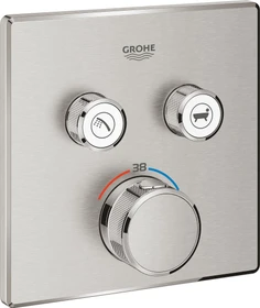 Grohe Grohtherm SmartControl Thermostat mit 2 Ventilen supersteel