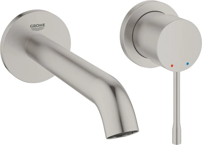 Grohe Essence 2-Loch-Waschtischbatterie M supersteel