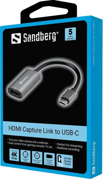 Sandberg HDMI Capture Link to USB-C, USB-C [Stecker]