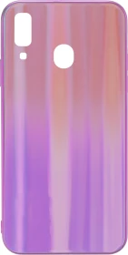 Peter Jäckel Commander Glas Back Cover Rainbow für Samsung Galaxy A21s violett