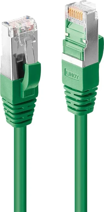 Lindy Patchkabel Slim, TPE (LSZH) flexibel, Cat6a, S/FTP, RJ-45/RJ-45, 0.3m, grün