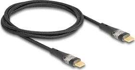 DeLOCK USB-C auf USB-C Kabel, USB 2.0, 480Mb/s, 100W USB PD 3.0, schwarz, 1m (80763)