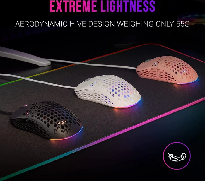 Mars Gaming MM55 rosa, USB