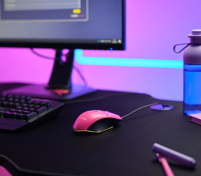 Trust Gaming GXT 109P Felox Gaming Mouse rosa, USB