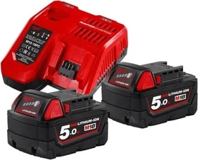 Milwaukee M18 NRG-502 Starterset 12/18V, 2.0/5.0Ah, Li-Ionen, 3 Akkus [12.0Ah] [204Wh]