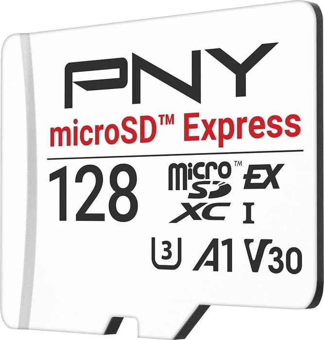 PNY microSD Express R890/W550 128GB, UHS-I U3, A1, Class 10, SD Express EX I