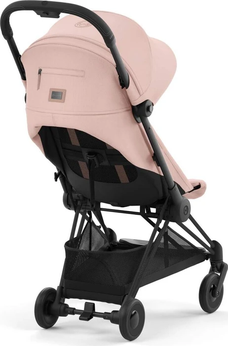 Cybex Coya Matte Black Frame peach pink