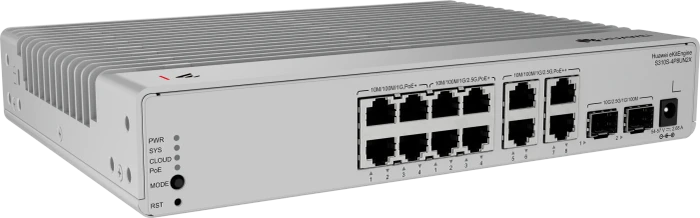 Huawei eKit SME Network eKitEngine S210 Series Desktop 2.5G Managed Switch, 12x RJ-45, 2x SFP, 125W PoE++