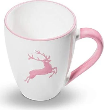 Gmundner Keramik Rosa Hirsch Frühstücksbecher 300ml