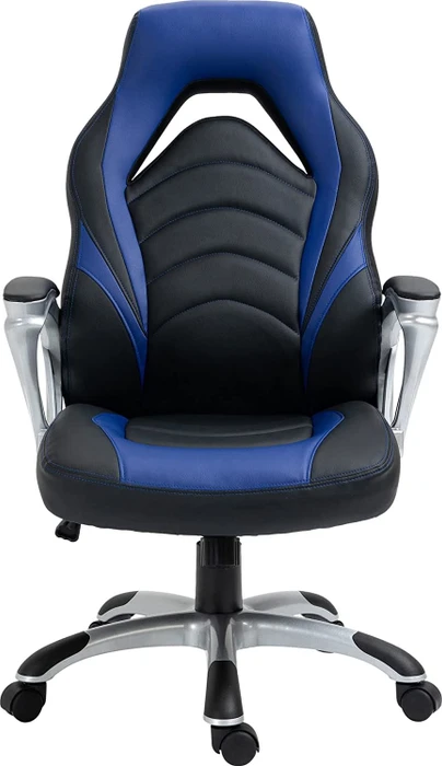 CLP Foxton Kunstleder Gamingstuhl, schwarz/blau