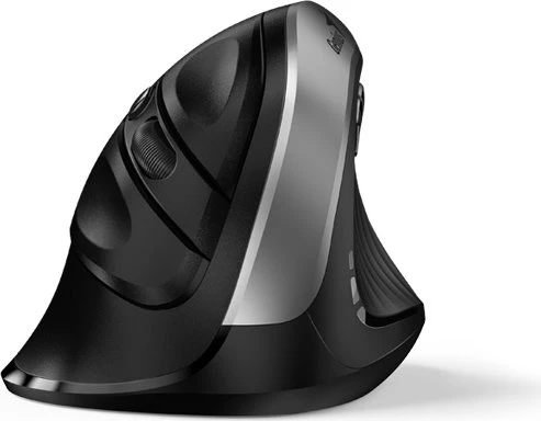 Genius Ergo 8250S Wireless Vertical Ergonomic Silent Mouse Silver Gray schwarz/silber, USB