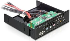 DeLOCK 5.25" Multifunktionspanel mit Cardreader