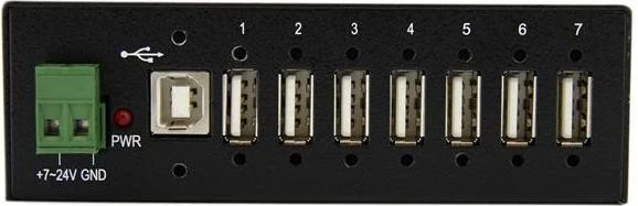 StarTech Industrial Railmount USB-Hub, 7x USB-A 2.0, USB-B 2.0 [Buchse]