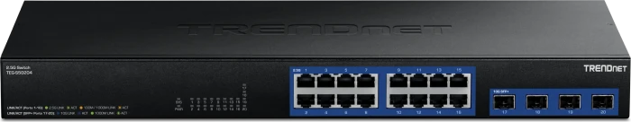TRENDnet TEG-S Rackmount 2.5G Switch, 16x RJ-45, 4x SFP+