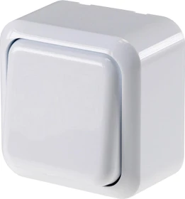 ChiliTec FASKO Wechsel-Schalter, AP, Weiß 250V~/ 10A, Aufputz, Schraubanschluss