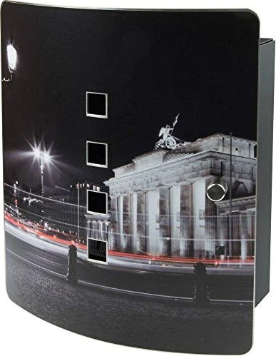 Burg-Wächter 6204/10 Ni Schlüsselkasten Berlin Nacht Motiv, edelstahl