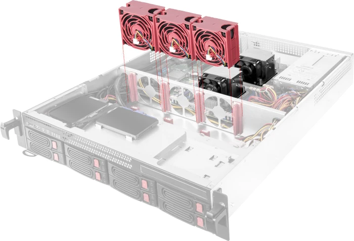 SilverStone RM22-308, Rackmount Storage, schwarz/grau, 2HE, ATX