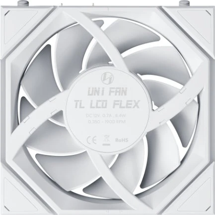 Lian Li Uni Fan TL LCD FLEX ARGB, weiß, LED-Steuerung, Fernbedienung, 120mm