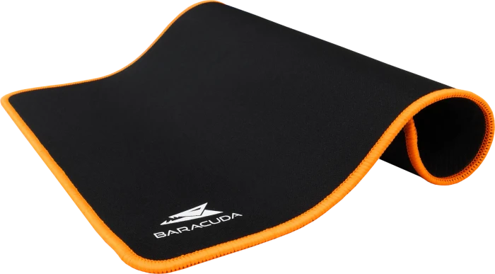 Baracuda WALRUS-M Gaming Mousepad, 300x250mm, schwarz/orange