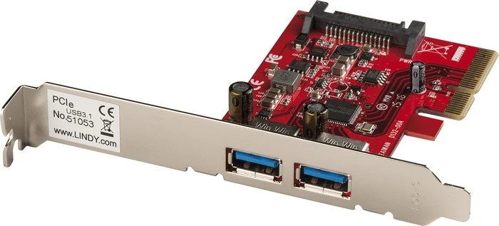 Lindy Premium 2x USB-A 3.1, PCIe 2.0 x4