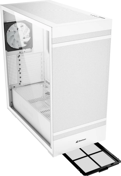 Sharkoon Rebel C50 RGB White, weiß, Glasfenster