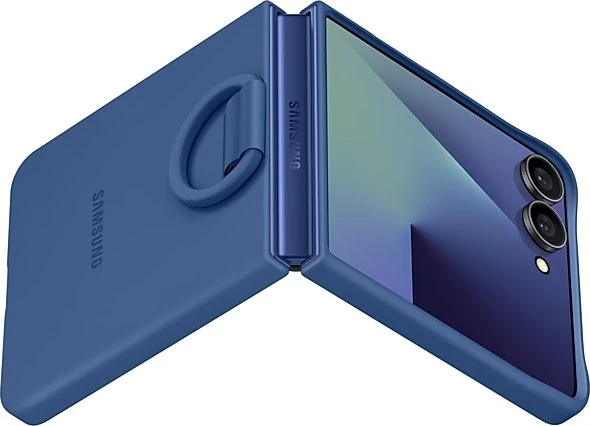 Samsung Silicone Ring Case für Galaxy Z Flip7 blau