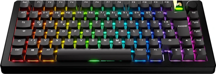 Glorious GPBT Basics Keycaps, Kunststoff (PBT), Classic Black, schwarz, 131 Tasten, ISO-DE