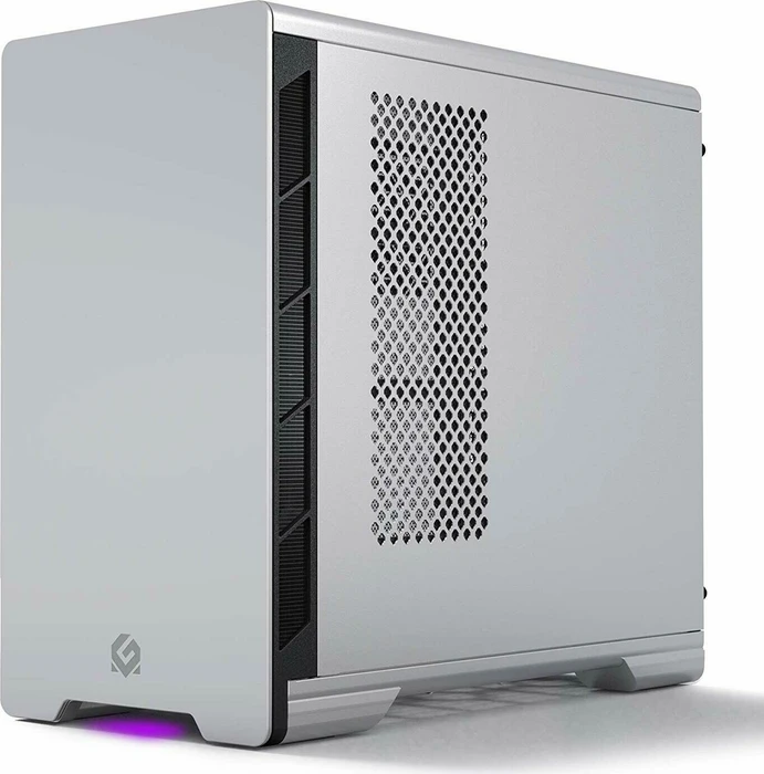 MetallicGear / MagniumGear Neo Mini [V2], silber, Glasfenster, Mini-ITX