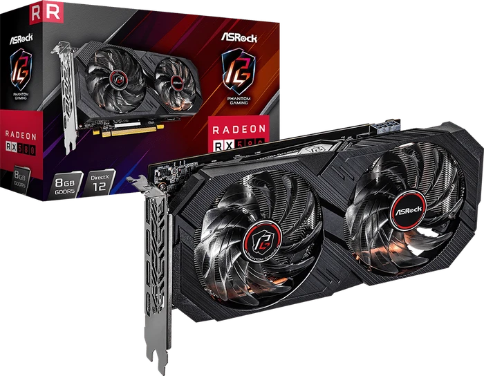 ASRock Radeon RX 580, RX580 PGE 8G, 8GB GDDR5, HDMI, 3x DP