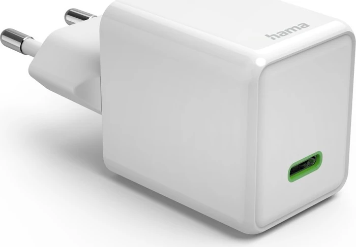 Hama GaN Schnellladegerät Super-Mini, USB-C, 1x USB-C, 45W, weiß