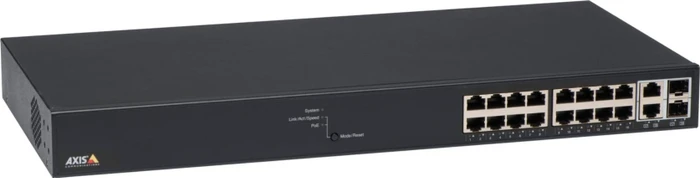 Axis Rackmount Gigabit Managed Switch, 16x RJ-45, 2x RJ-45/SFP, 240W PoE+