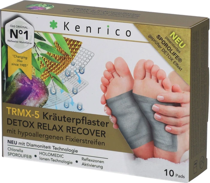 Kenrico TRMX-5 Kräuterpflaster Detox Relax Recover, 10 Stück