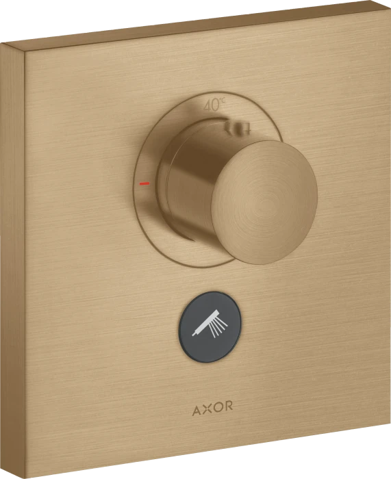 Hansgrohe Axor ShowerSelect Thermostat HighFlow Unterputz eckig für 1 Verbraucher und einen zusätzlichen Abgang brushed bronze