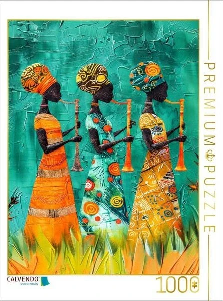 Calvendo Drei Frauen mit Musikinstrumenten in Afrika