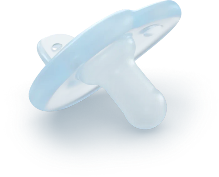 Philips Avent SCF099/21 Soothie Shapes Beruhigungsschnuller, 0-6M, Silikon, blau/hellblau, 2 Stück